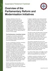 Factsheet 3.22 Overview of the Parliament Reform and Modernisation Initiatives