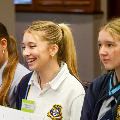 School children in debate